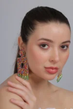 Fiza Handmade Beaded Earrings - Image 2