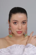 Fiza Handmade Beaded Earrings - Image 3