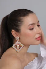 Maya Handmade Beaded Earrings - Image 2