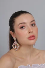 Maya Handmade Beaded Earrings - Image 3