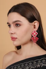 Zara Handmade Beaded Earrings - Image 2